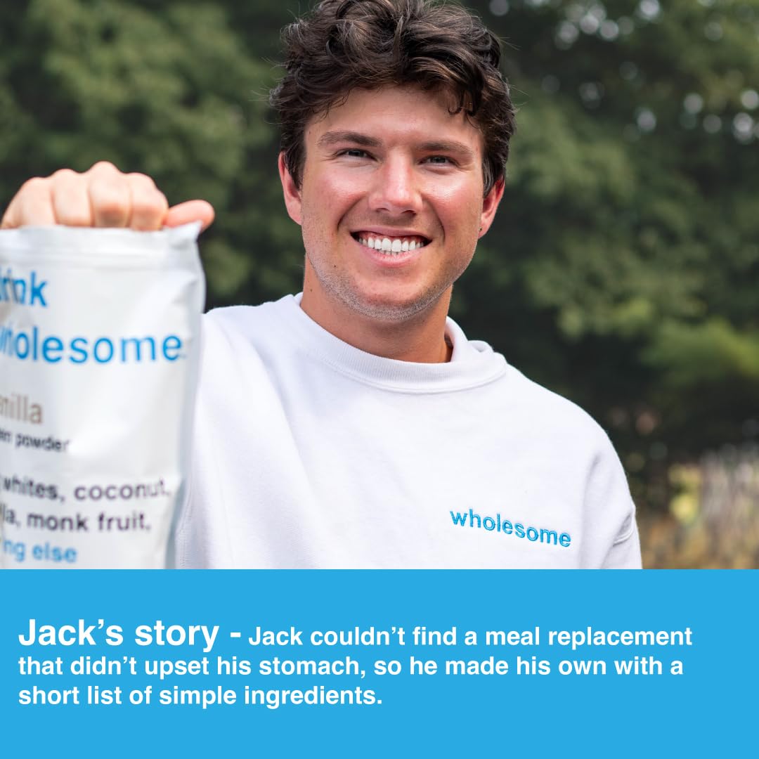 Drink Wholesome Vanilla Meal Replacement Powder - Dairy Free, Gut Friendly, 14 Servings