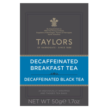 Taylors Of Harrogate Decaffeinated Breakfast, 20 Count (Pack Of 6)