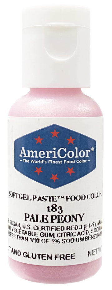 Americolor, Pale Peony, 0.75 Ounce Bottle, Soft Gel Paste Food Color