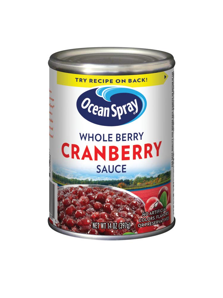Ocean Spray Whole Berry Cranberry Sauce, 14 Ounce Can