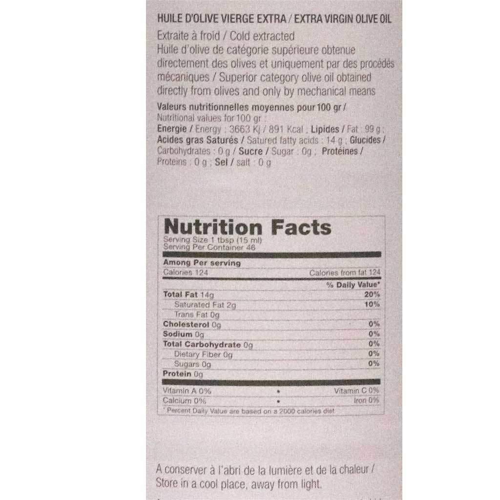 A LOlivier Extra Virgin Olive Oil - 23.7 Fl Oz Tin Can