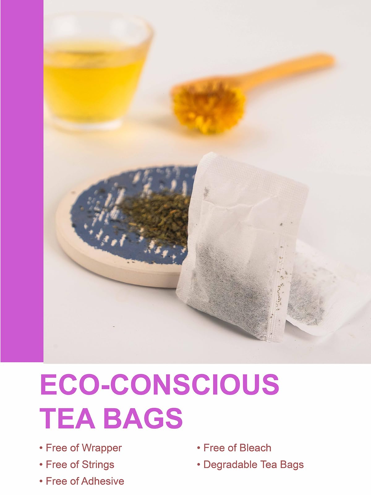 Teelux Fruit Scented Jasmine Green Tea, Brisk Green Tea With Natural Fruity Jasmine Flavor, Pleasant Jasmine & Fruit Aroma, 50 C