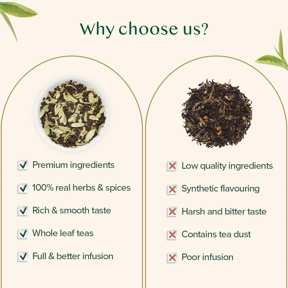 Vahdam, Cardamom Chai Tea Loose Leaf (100 Cups,7Oz) India'S Traditional Cardamom Tea | Spiced Chai Tea | Brew Hot Tea, Iced Tea