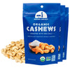 Mavuno Harvest Organic Roasted Cashews With Sea Salt | Dry Roasted Whole Cashew Nuts | Vegan, Non Gmo Healthy Snacks For Kids And Adults | Office Friendly Work Snack | 4 Ounce, Pack Of 3