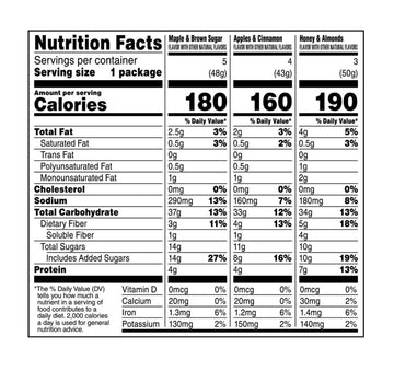 Quakers Instant Oatmeal Cups, Variety Pack, 19.8 Oz, 12 Count