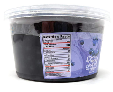 Fusion Select Boba Bursting Bobaz Popping Bobaz Pearls Fruit Tea Snack Toppings (490 Grams, Blueberry)
