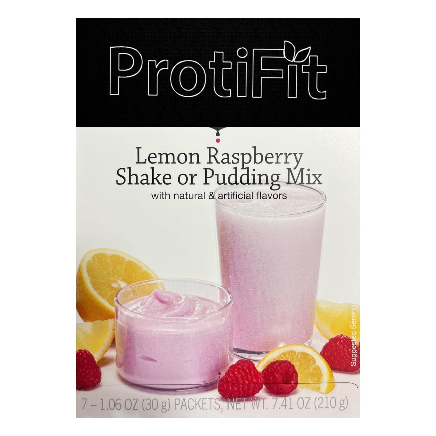 ProtiFit High Protein Pudding/Shake Mix, 15g Protein, Low Calorie, 7 oz, Lemon Raspberry