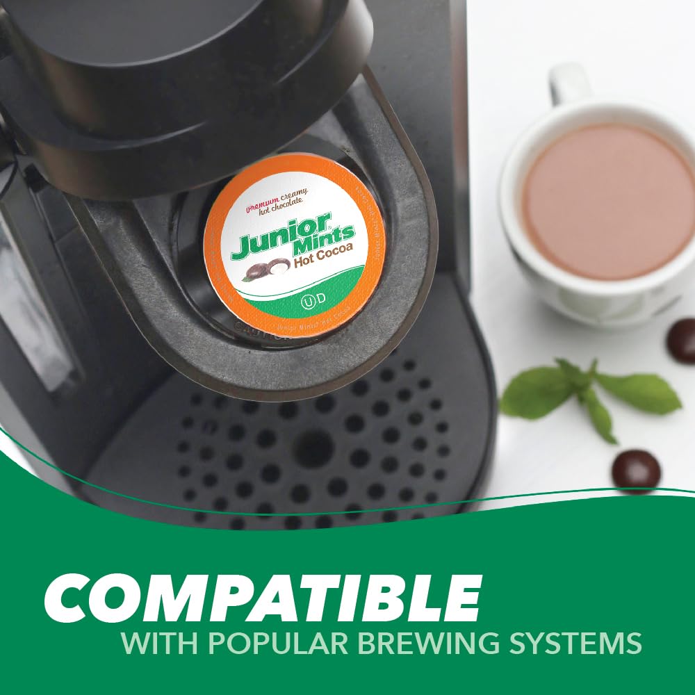 Junior Mint Hot Cocoa K-Cup Pods, 12 Count, Rich Brown, Model TR JM12P