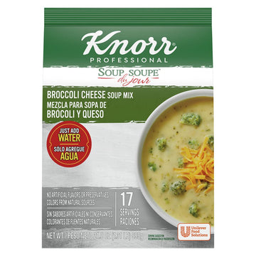 Knorr Professional Soup du Jour Broccoli Cheese Soup Mix Vegetarian, Gluten Free, No added MSG, 0g Trans Fat per Serving, Just A