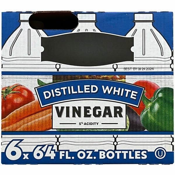Distilled White Vinegar, Multi-Purpose Cleaning & Cooking Vinegar, 5% Acidity, Natural Odor Neutralizer for Home Use, Ideal for
