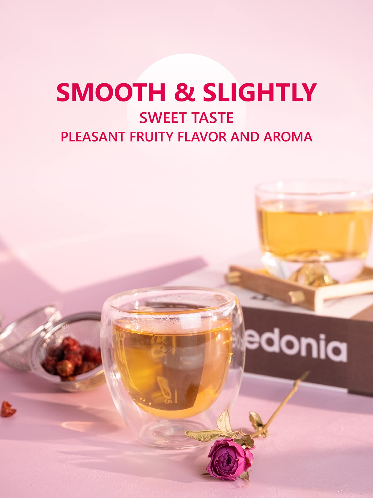 Teelux Rose Hips Tea, Premium Rosehip Herbal Tea, Dried Whole Rose Hips, Fruity Flavor And Aroma, 150G/5.3Oz