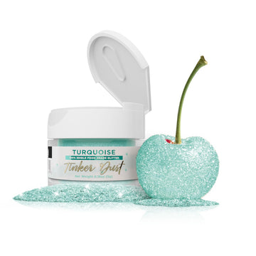 Bakell - Turquoise Tinker Dust (5g, 1x Jar) Edible Glitter for Food, Desserts, and Beverages!