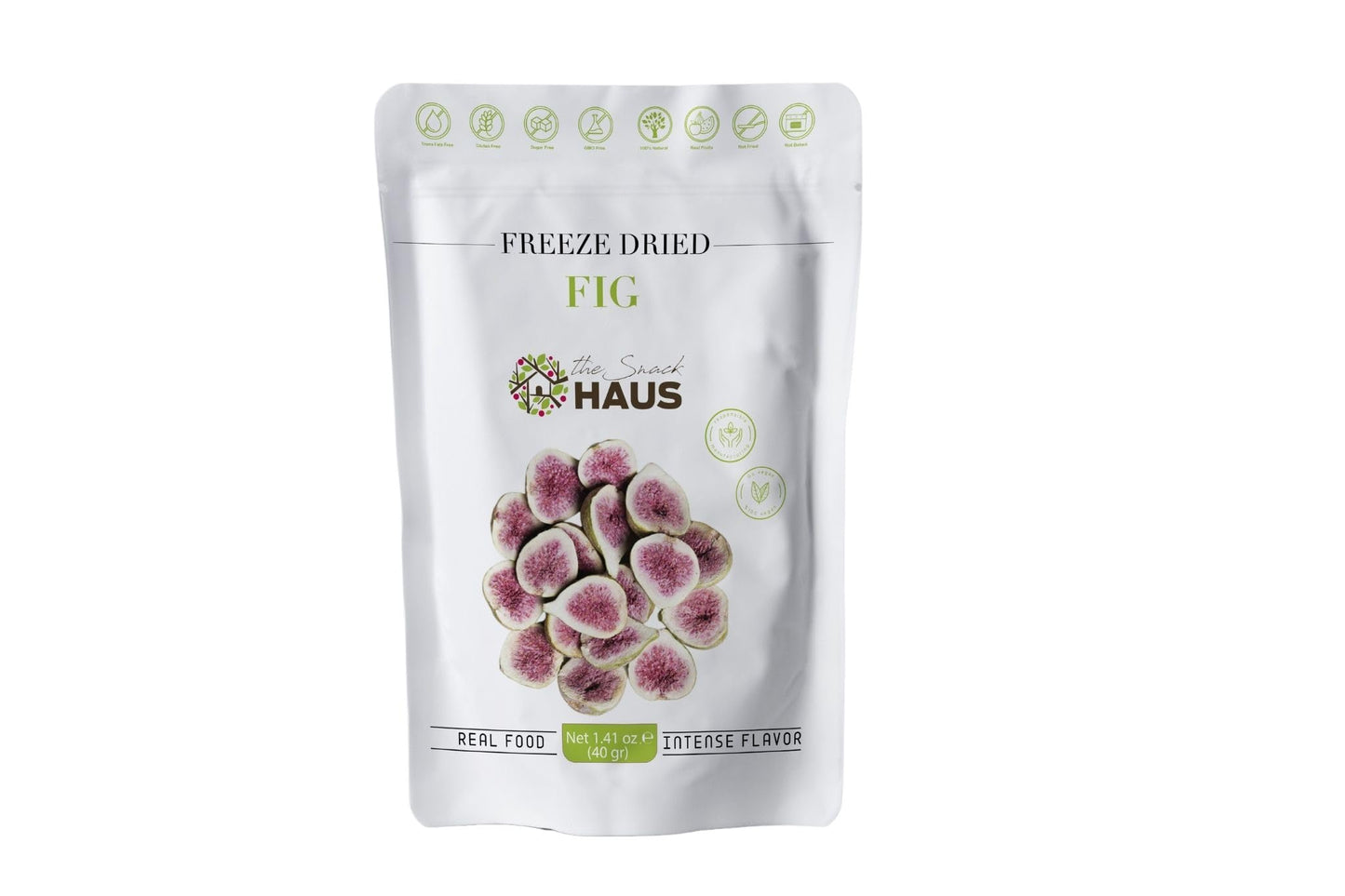 The Snack Haus Freeze Dried Fig Snacks Gluten Free Vegan No Added Sugar High Fiber All Natural No Preservatives 1.41 Oz Pack