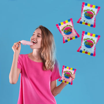 Fruidles Cotton Candy Blue and Pink Party Flavors Supplies Birthday Treats for Kids, Kosher, 1oz Bag (12-Pack)