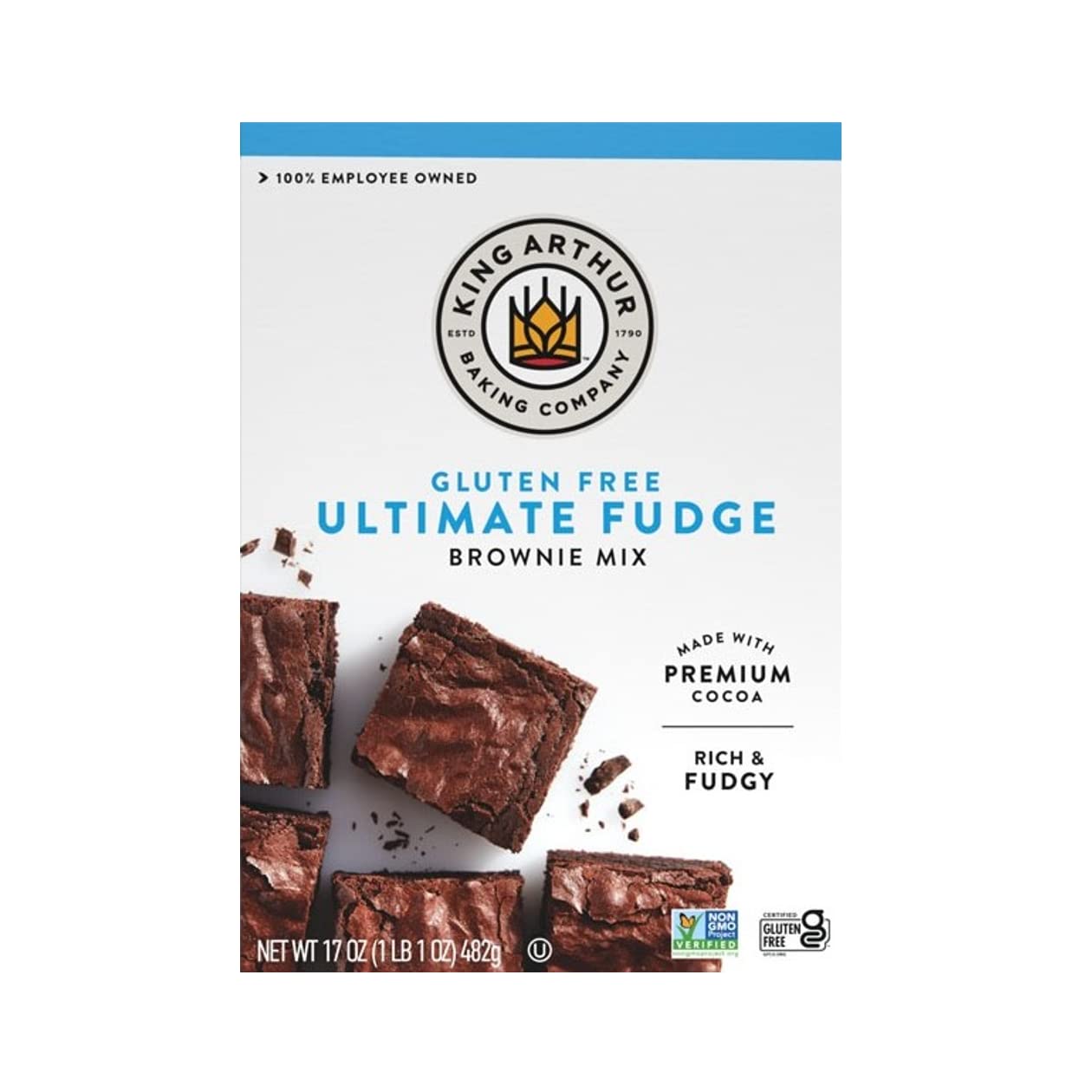 King Arthur Gluten Free Fudge Brownie Mix: Rich, Chocolatey Dessert for Celiac and Non-GMO Diets - Certified Kosher Baking Mix,