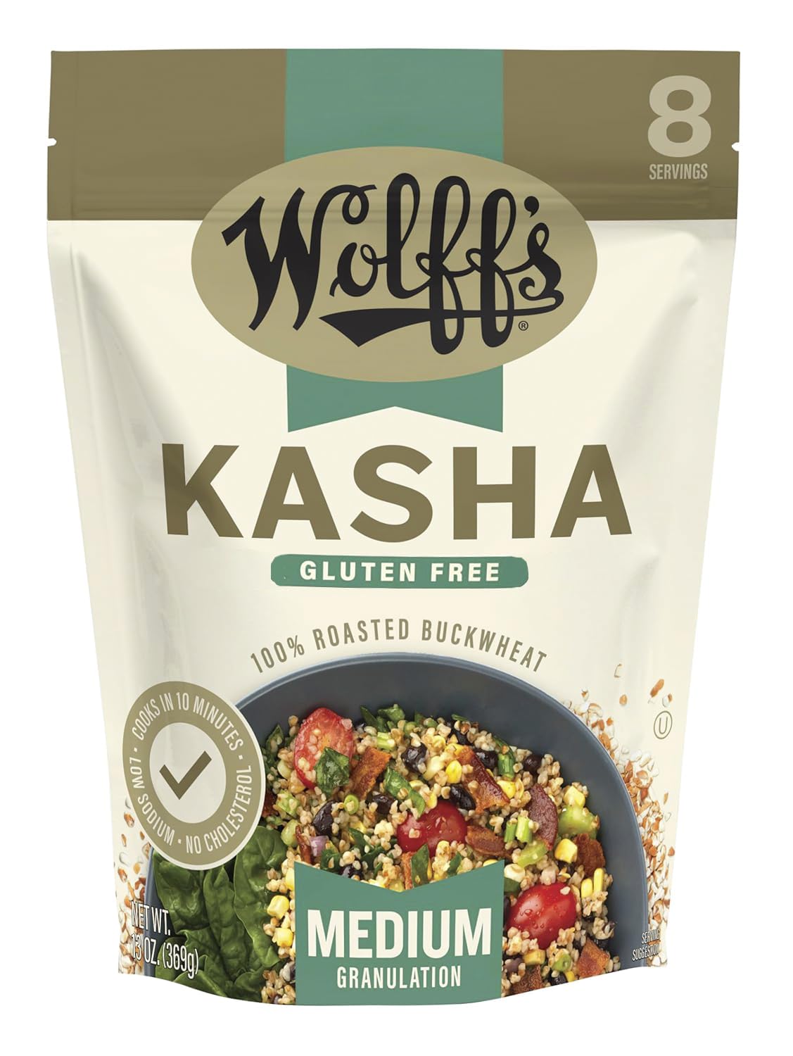 Wolffs Kasha Medium Granulation - 13 oz - Pack of 3 Boxes