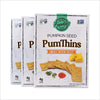 Pumthins Smokey Chedda Cheeze Crackers- 4.25 Ounce (3 Pack) Gluten Free Paleo Friendly Healthy Snacks Pumpkin Seeds Pumfu Foodie
