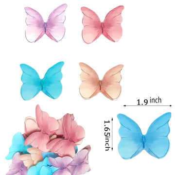 48Pcs Edible Butterflies For Cake Decorating Edible Butterfly Cupcake Toppers Wafer Paper Butterflies Edible Butterfly Cake Deco