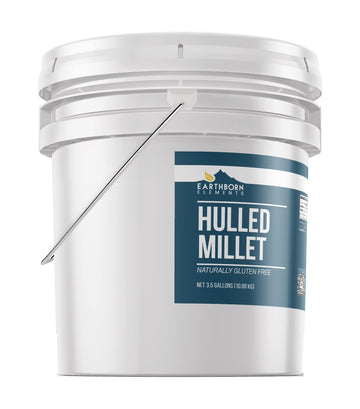 Earthborn Elements Hulled Millet, 3.5 Gallon Bucket, Perfect For Baked Goods, Hot Cereals, Casseroles, & Side Dishes