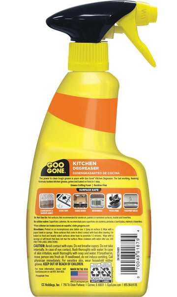Goo Gone Degreaser - 14 Fl Oz - Effectively Removes Kitchen Grease, Grime & Baked-on Food
