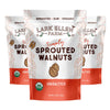 Lark Ellen Farm Unsalted Walnuts, Raw Sprouted Healthy Snack, Keto, Certified Usda Organic, Gluten-Free, Vegan, Individual Whole Nuts (10 Oz, 3 Pack)