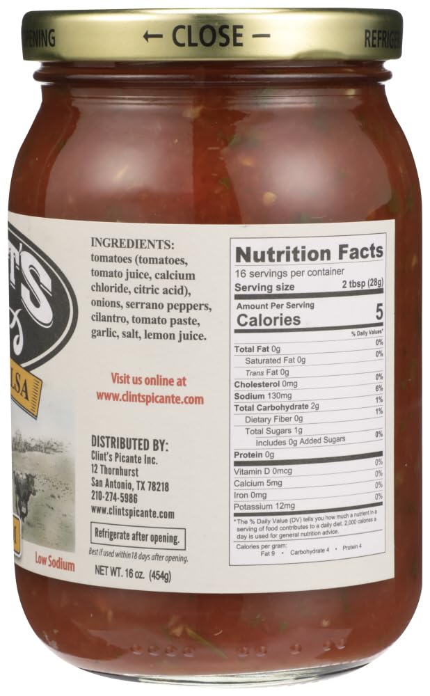 Clint'S, Texas Salsa, Medium, 16 Oz