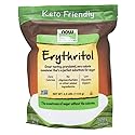 NOW Foods, Erythritol, Great-Tasting Sugar Replacement, Zero Calories, Low Glycemic Impact, Kosher, 2.5-Pound (Packaging May Var