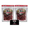 LYZAS SWEETS & TREATS Old Trapper Beef Jerky Gift Set, 100% Top Round Steaks, 2 Pack of 4 oz. Resealable Bags with Bonus Magnet
