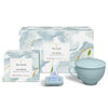 Tea Forte Wellbeing 3-Piece Premium Tea Gift Set with Light Blue Cafe Cup with Lid, Tea Tray and 10 Assorted 2 of Each Variety O