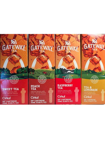 Tea Cartridges - Peach, Raspberry, Sweet Tea, Tea and Lemonade, Pack of 4