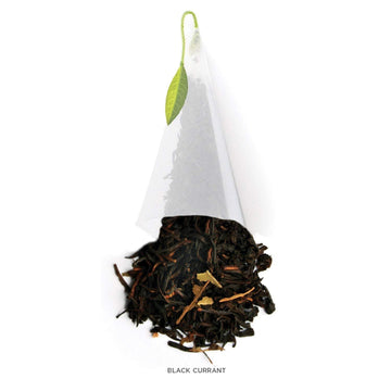 Tea Forte Black Currant Premium Organic Caffeinated Black Tea Blend Event Box, Bulk Pack 40 Count, 10 Per Tray Individually Wrap