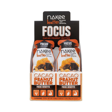 Nakee Butter Focus Cacao Peanut Butter - 12-Pack