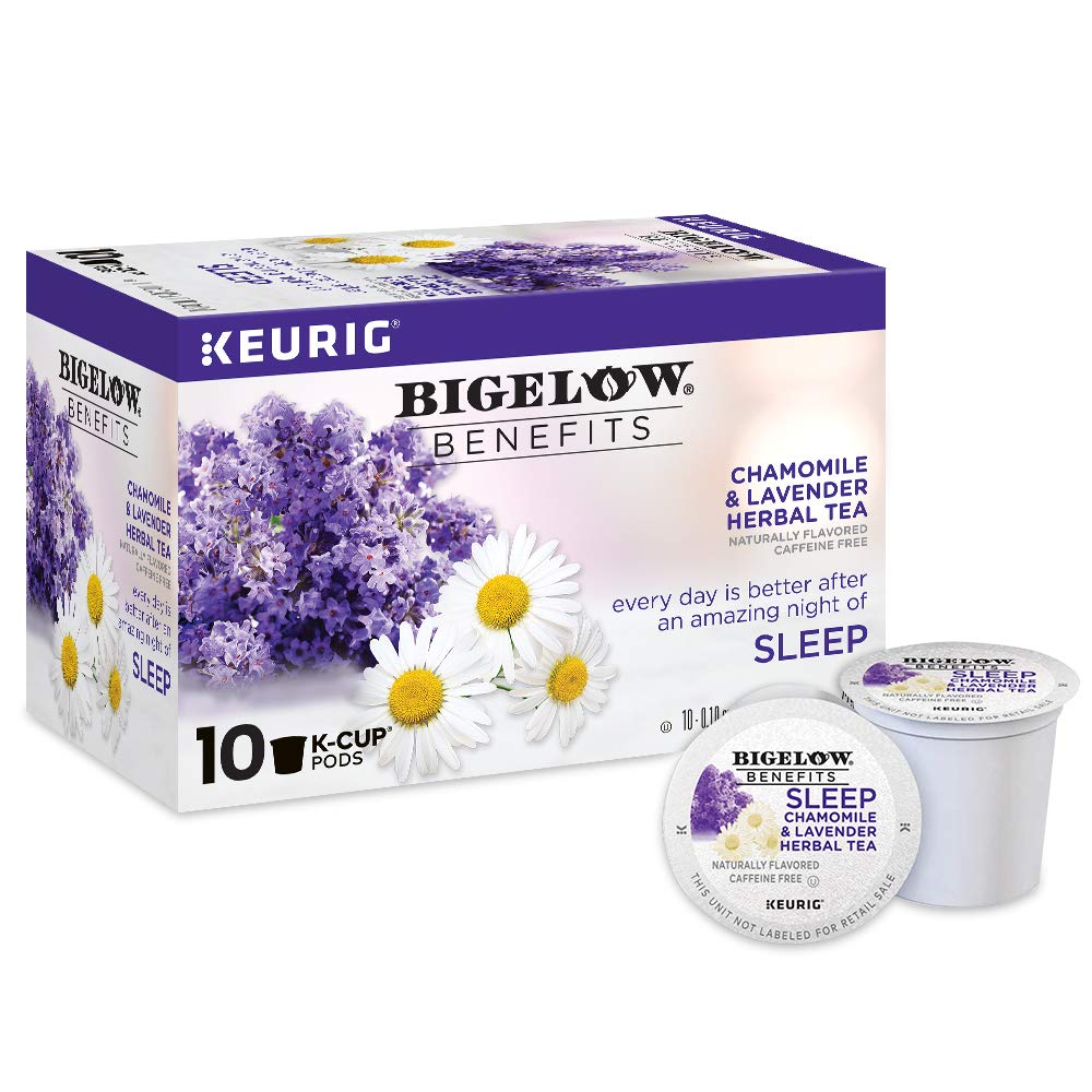 Bigelow Tea Benefits Sleep Chamomile And Lavender Herbal Tea Keurig K-Cup Pods Box Of 10 Energy Blend Free