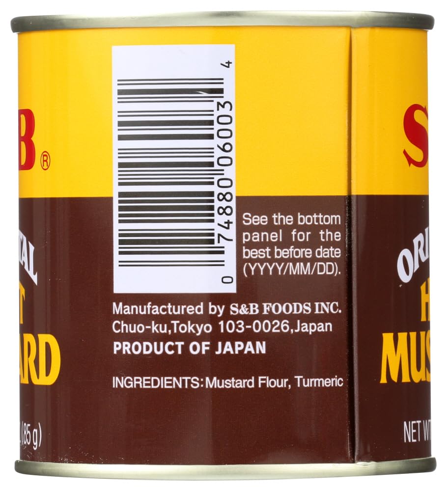 S&B - Hot Mustard Powder 3.0 Oz. (Pack of 5)