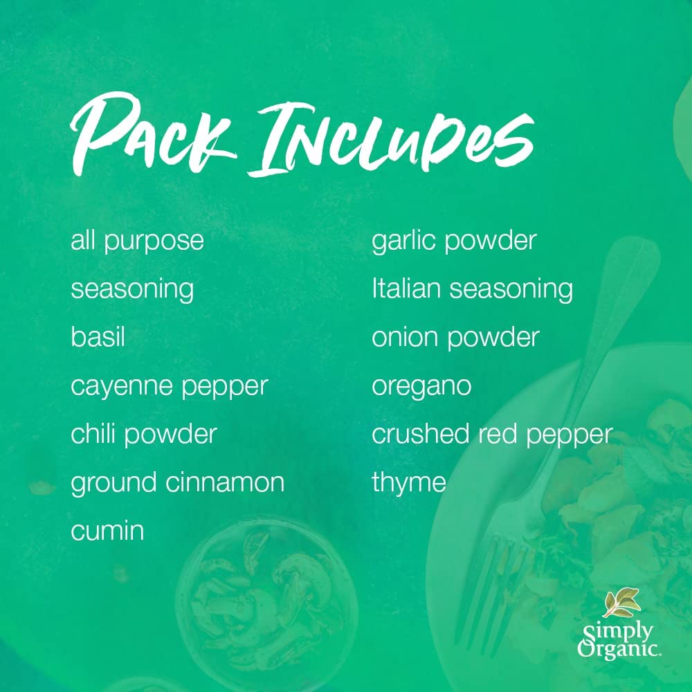 Simply Organic Mini Spices Gift Set (12 Flavors)-By Auuoo