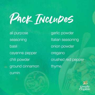 Simply Organic Mini Spices Gift Set (12 Flavors)-By Auuoo