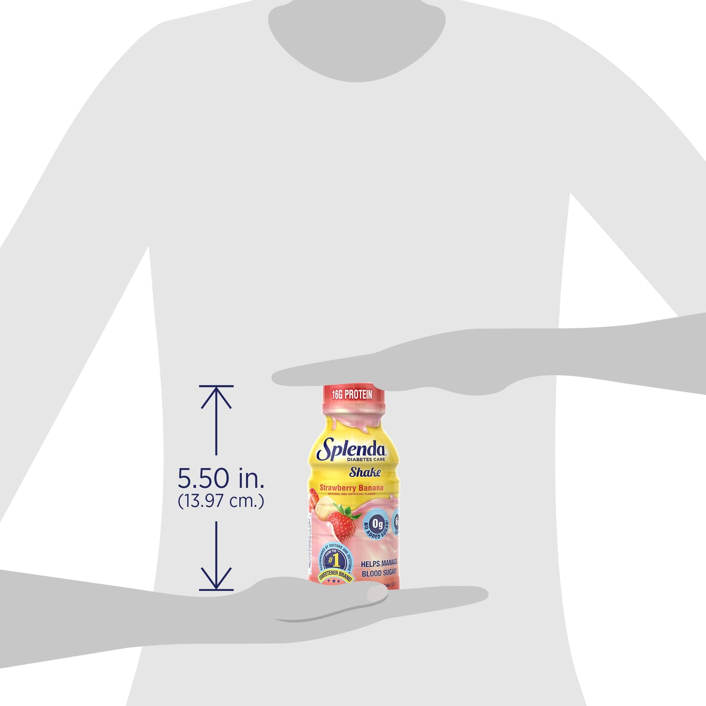 SPLENDA Diabetes Care Shakes - Meal Replacement Shake, 8 Fluid Ounces Per Bottle (Strawberry Banana, 6 Pack)