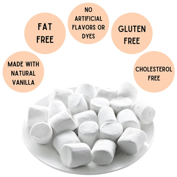 2 Pounds Of Large White Marshmallows With Bonus Roasting Sticks - Made With Natural Vanilla, No Artificial Flavors - Great For C