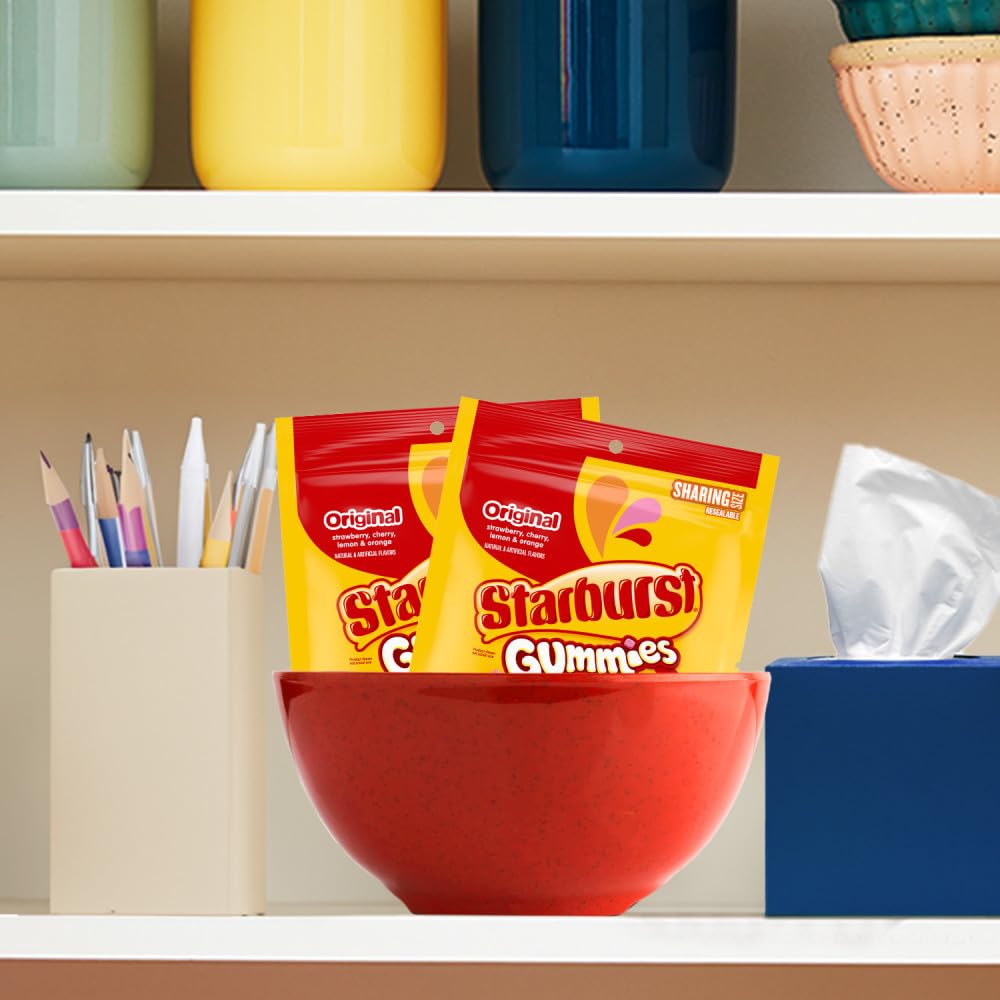 Starburst Gummies Original Fruit Candy, Chewy, Sharing Size, 9 oz Bag (Pack of 8)