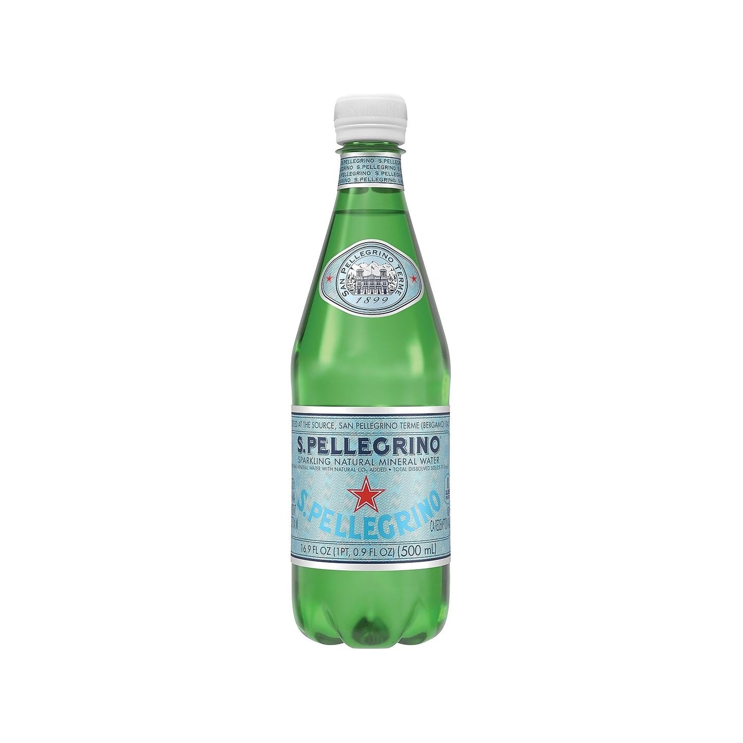 Nestle 041508734660 San Pellegrino Mineral Water, 500Ml, 24Bt/Ct, Cl