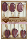 Melville Candy All Natural Honey Spoon Gift Set – Spoons & Lollipops on Wooden Ball Sticks – Gluten-Free, Made in USA Stirrers for Tea, Coffee, & Hot Beverages - Individually Wrapped (6-count, Lavender)