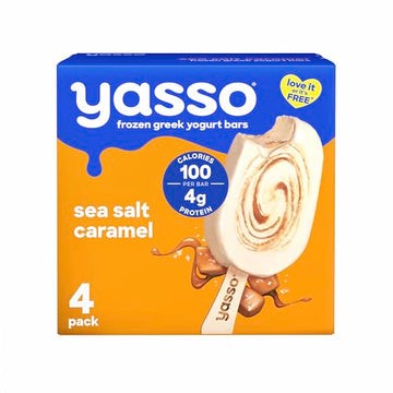 Yasso Frozen Greek Yogurt Bars Sea Salt Caramel Bars 4 Count for a ridiculously creamy frozen snack made with the goodness of gr