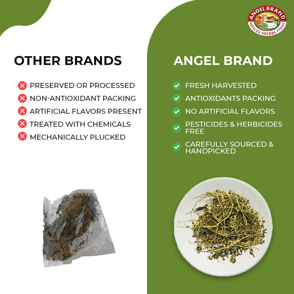 Angel Brand Dried Cerasse Leaves 0.25 0Z Pouch Pack Of 3 - Organic Melon Bitter Leaf Spice Derived From Melon Plant - Provides Health Benefits - Offers Slightly Bitter & Robust Flavor