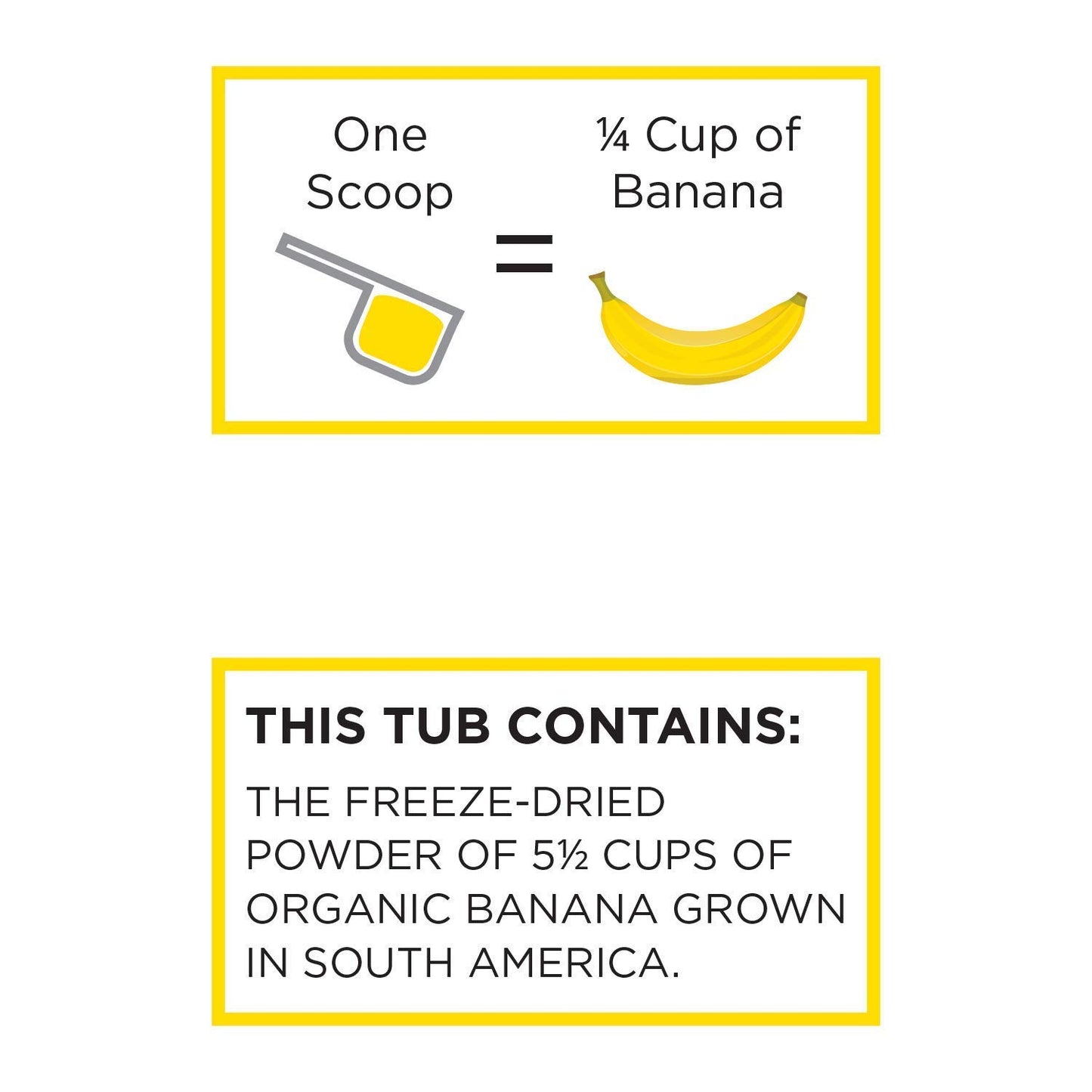 Koyah - Organic Freeze-Dried Banana Powder (1 Scoop = 1/4 Cup Fresh): 22 Servings, 220 G (7.8 Oz)