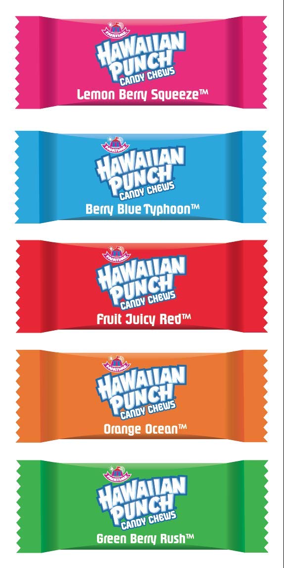 Adams & Brooks, Inc. Hawaiian Punch Candy Chews Fruity Chewy Candy, 5 Flavors, Individually Wrapped Candy, Kosher Candy (25 Ounc