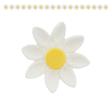 Global Sugar Art Edible Daisy Sugar Cake Flowers White, Unwired, 18 Count By Chef Alan Tetreault