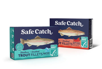 Safe Catch Smoked Rainbow Trout Fillets, Skinless & Boneless, 4 oz (Pack of 12), Mercury Tested, in Water & Sunflower Oil with Chili