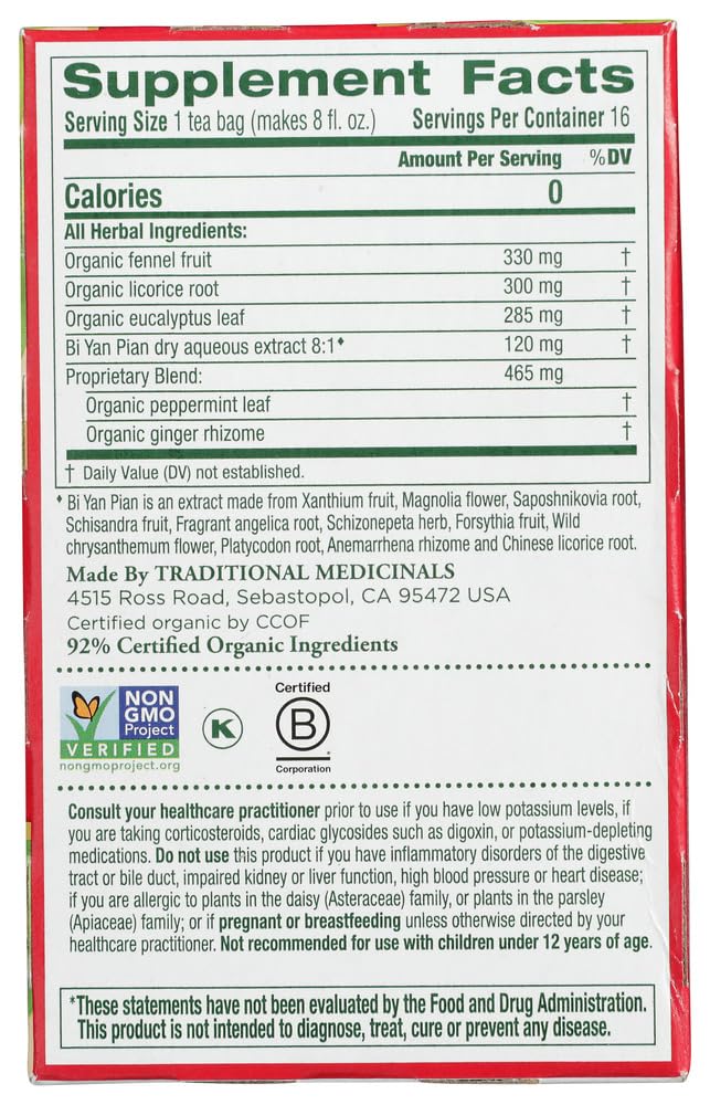 Traditional Medicinals Different Variations (16 Count (Pack Of 18), Eucalyptus Mint)