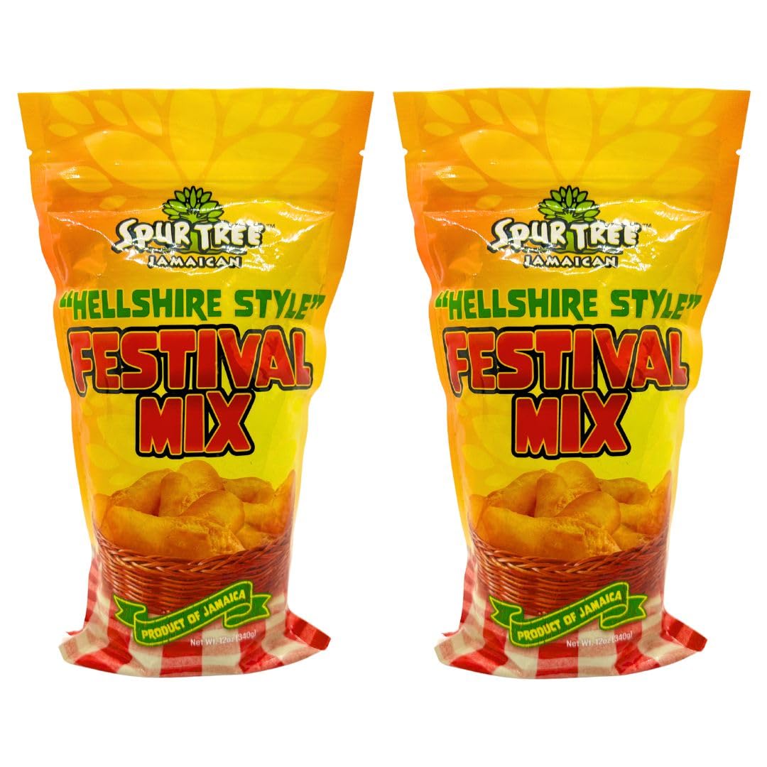 Spur Tree Jamaican Hellshire Style Festival Mix - Seasoned Coating for Crispy Flavor - Frying Magic for Deliciously Easy Meals -
