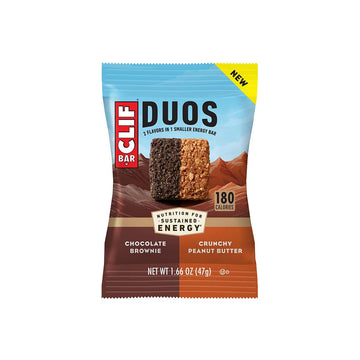 Clif Bar Duos Chocolate Brownie + Crunchy Peanut Butter, 1.61 Lb (Pack Of 14)